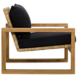Black Cotton and Teak Chair - Seating - Global Home