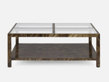 Uptown Parquet Two-Tiered Coffee Table