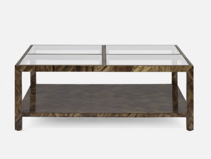 Uptown Parquet Two-Tiered Coffee Table