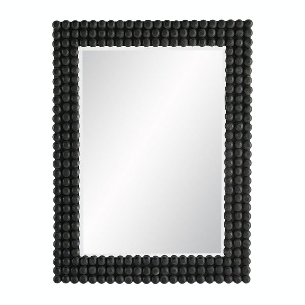 Black Knobbed Mirror - Mirror - Global Home