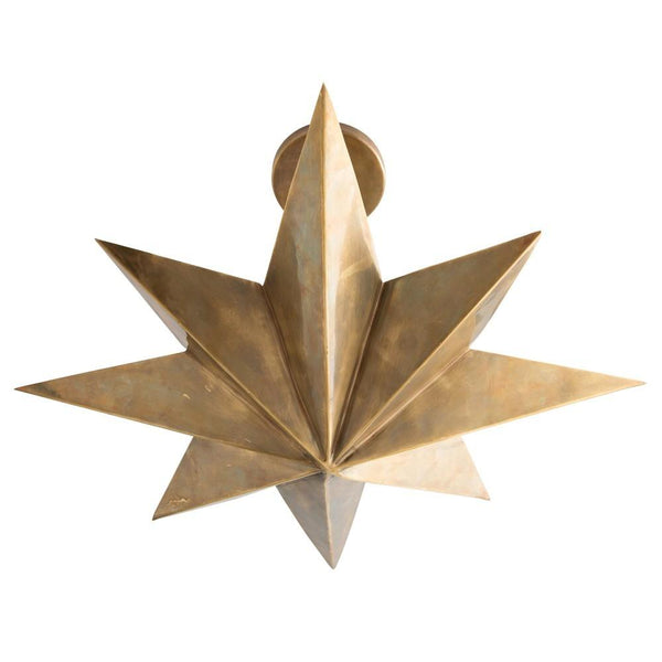 8-Point Star Antique Brass Ceiling Pendant