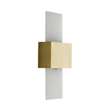 Snow Marble and Brass Sconce - Lighting - Global Home