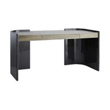 Smoke Black and Grey Curved Desk- Global Home-Parnell