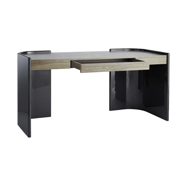 Smoke Black and Grey Curved Desk- Global Home-Parnell
