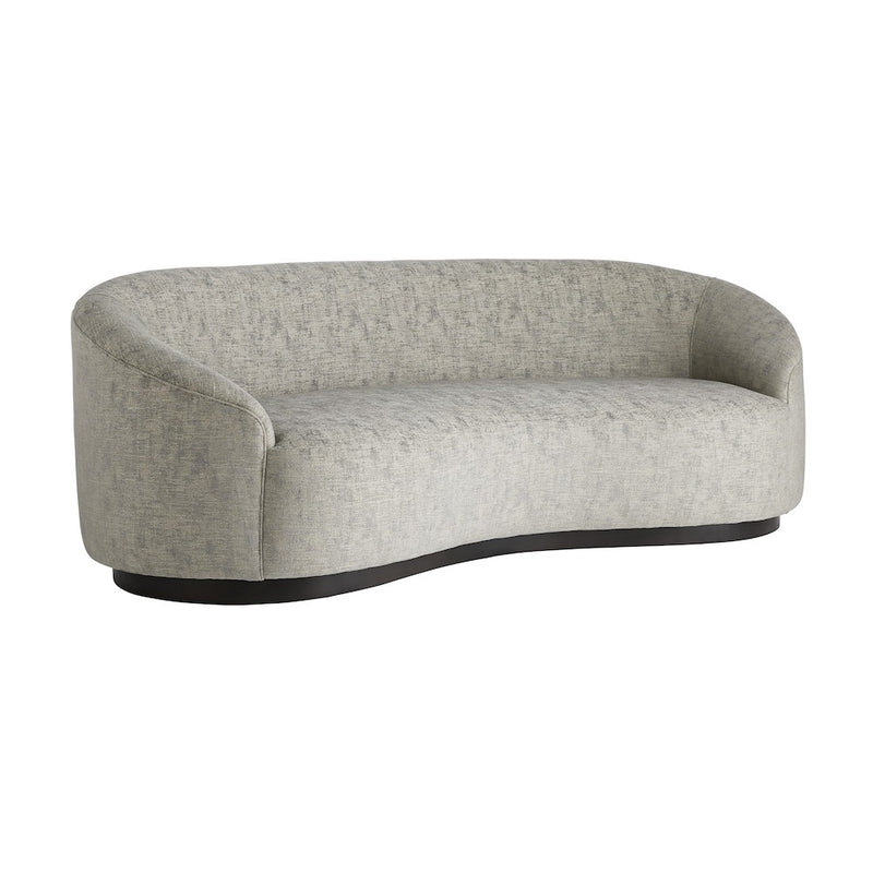 Petite Curved Sofa in Oyster Jacquard - Seating - Global Home