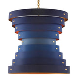 Blue Wrought Iron Chandelier - Lighting - Global Home