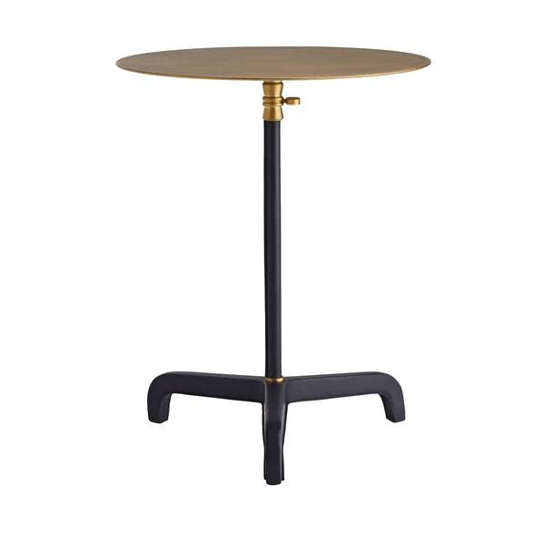 Addison Large Accent Table- Brass and Black
