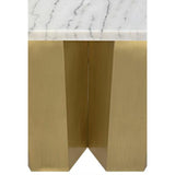 Brass and Marble Brutalist Console Table - Console - Global Home