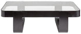 Banded Black Iron and Glass Coffee Table - Coffee Table - Global Home