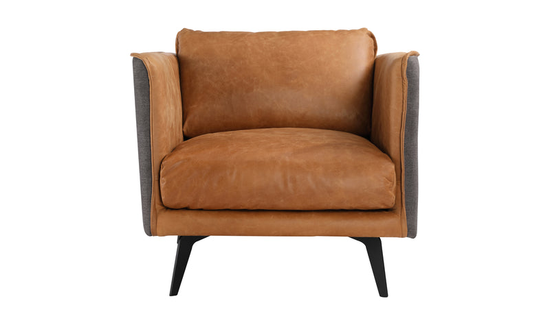 Messina Leather Arm Chair Cognac