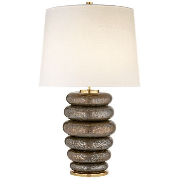 Stacked Ring Table Lamp - Dappled Bronze - Lighting - Global Home