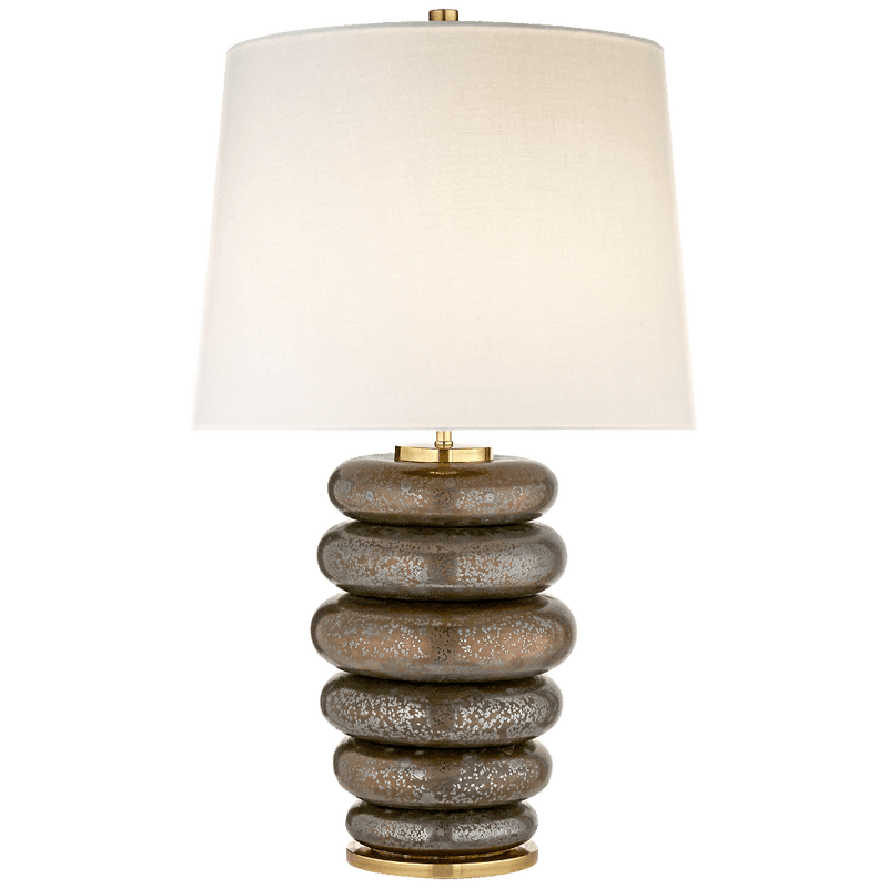 Stacked Ring Table Lamp - Dappled Bronze - Lighting - Global Home