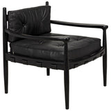 Charcoal Leather Lounge Chair - Seating - Global Home