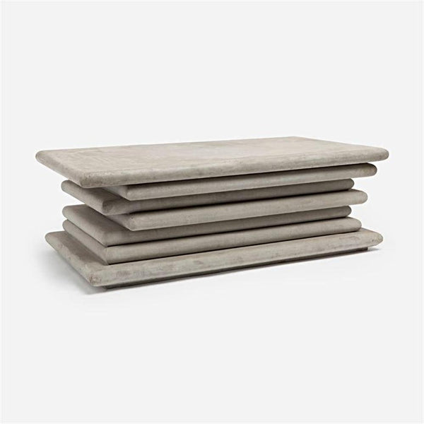 Stacked Concrete Coffee Table - Coffee Table - Global Home