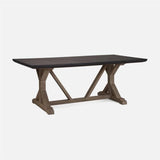 Teak and Metal Farmhouse Table - Multiple Sizes and Finishes - Dining Table - Global Home