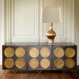 Rosewood Cabinet with Golden Lamp by Global Home