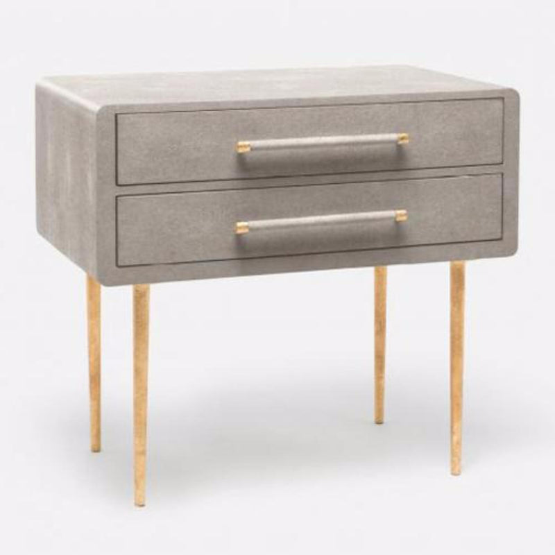 Shagreen Texture Double Nightstand - 2 Colors - Side Table - Global Home