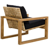 Black Cotton and Teak Chair - Seating - Global Home