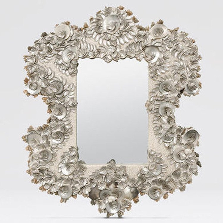 Stella Shell Mirror with Silver Abalone